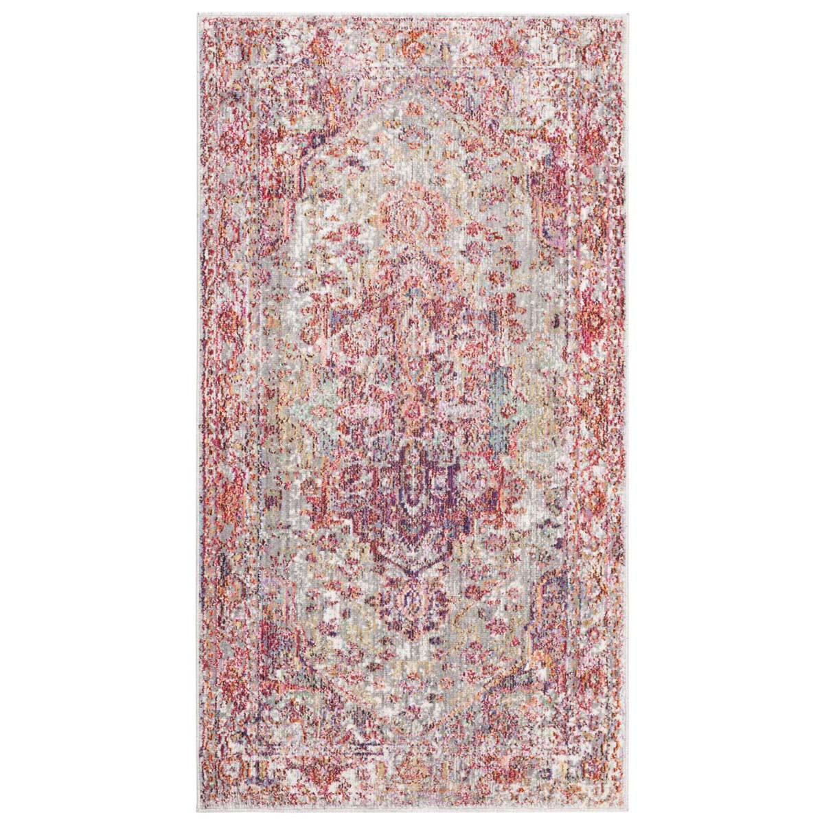 Safavieh Valencia 163 Rug, VAL163 - Grey / Red