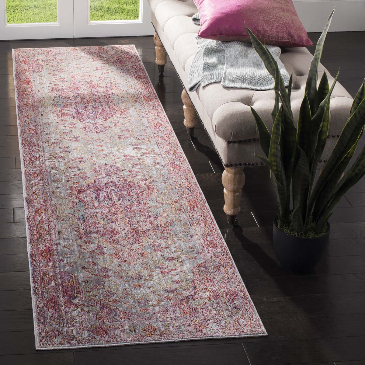 Safavieh Valencia 163 Rug, VAL163 - Grey / Red