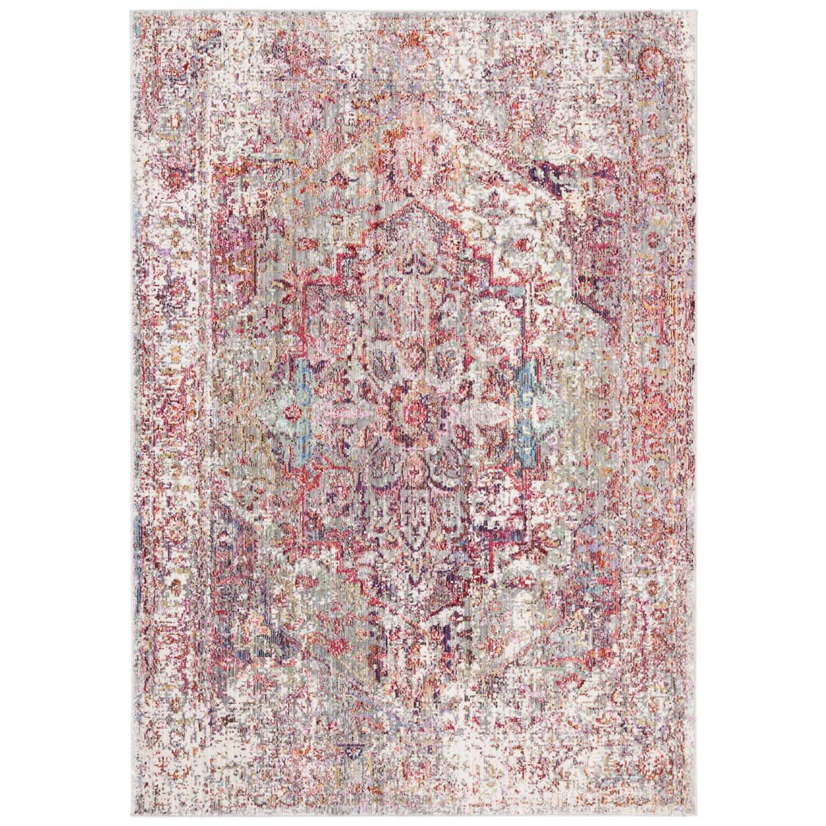 Safavieh Valencia 163 Rug, VAL163 - Grey / Red