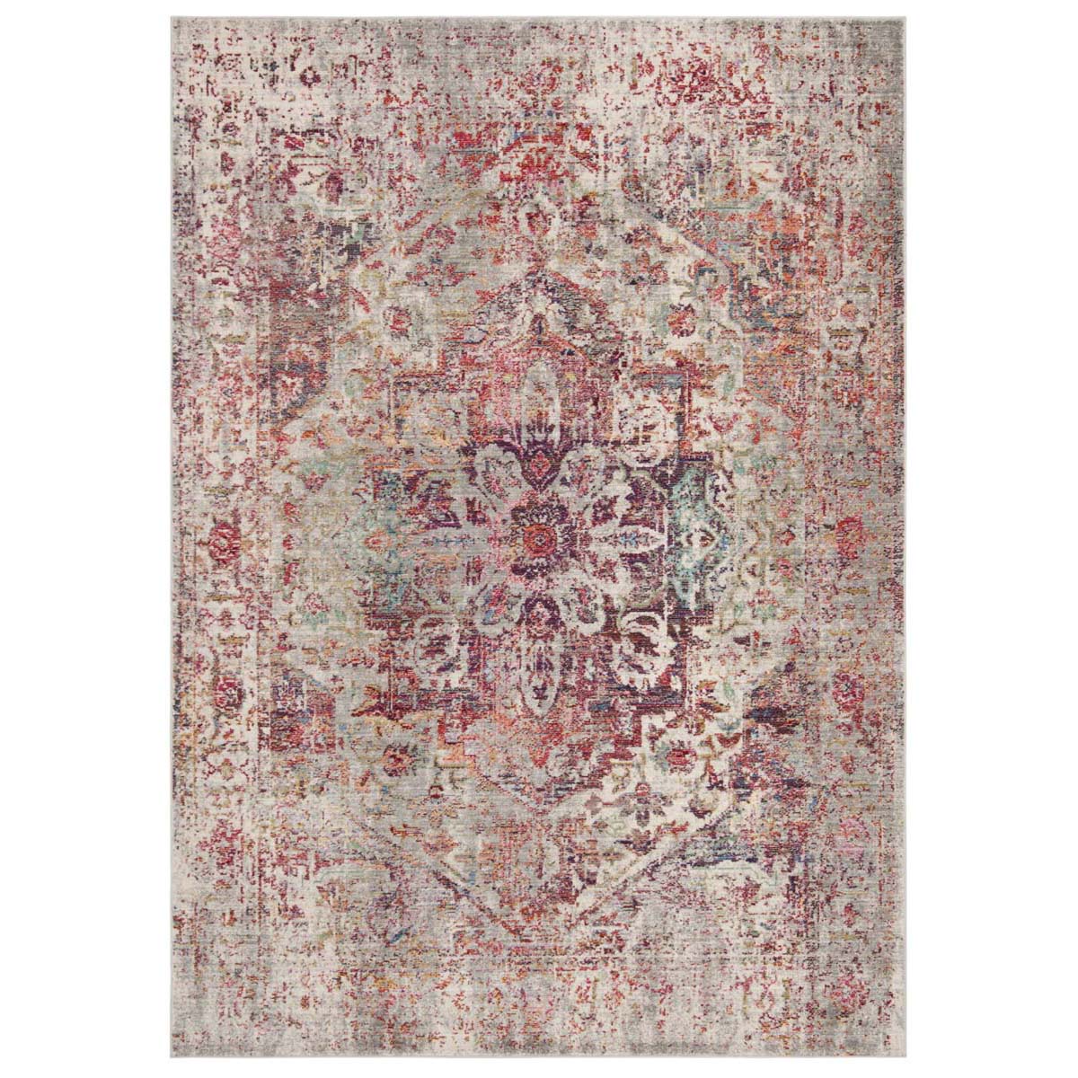 Safavieh Valencia 163 Rug, VAL163 - Grey / Red