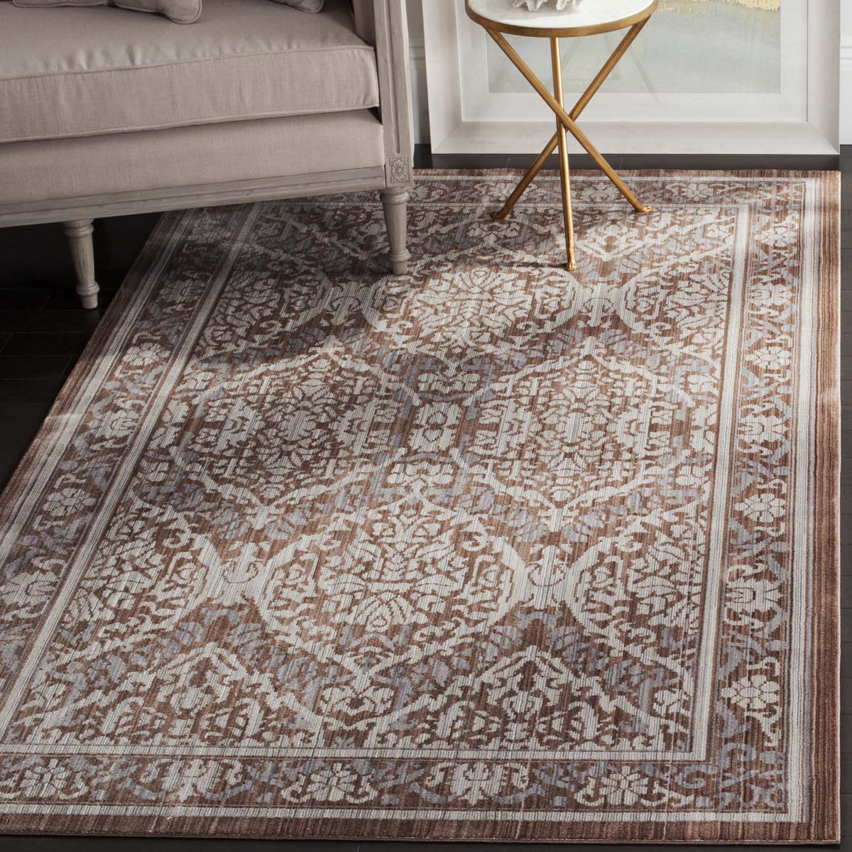 Safavieh Valencia 208 Rug, VAL208 - Grey / Brown