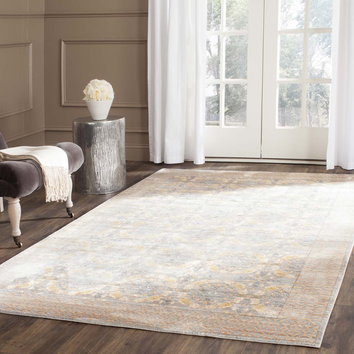 Safavieh Valencia 210 Rug, VAL210 - Light Grey / Multi