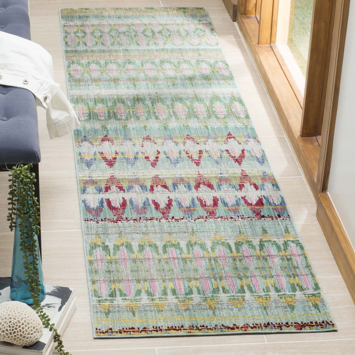 Safavieh Valencia 220 Rug, VAL220 - Light Blue / Multi