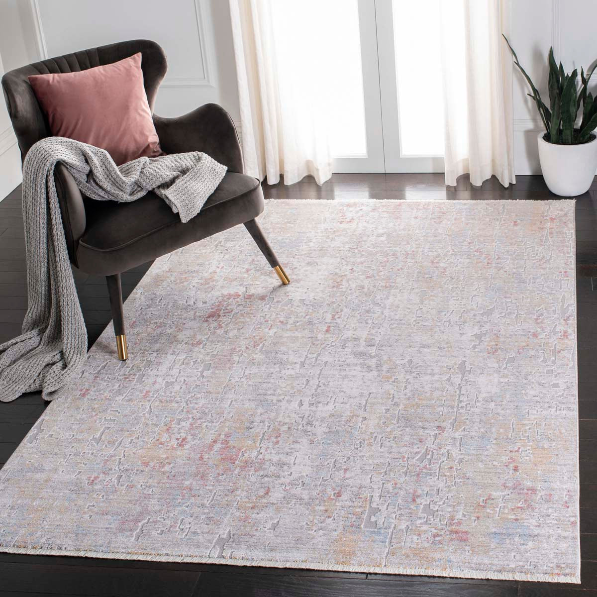 Safavieh Valencia 405 Rug, VAL405 - Grey / Gold