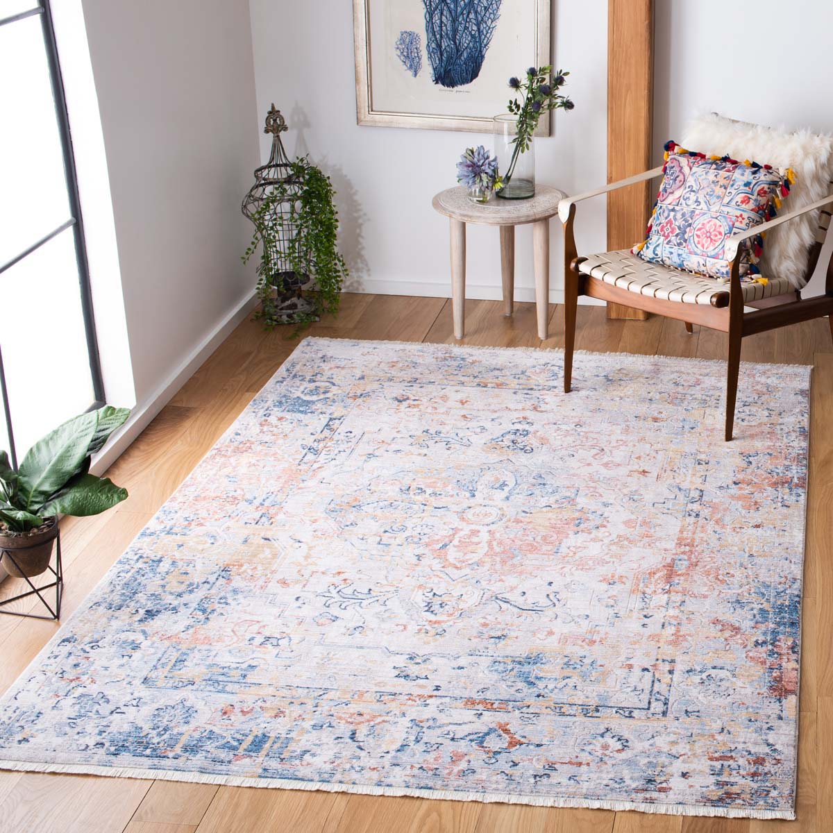 Safavieh Valencia 483 Rug, VAL483 - Blue / Gold