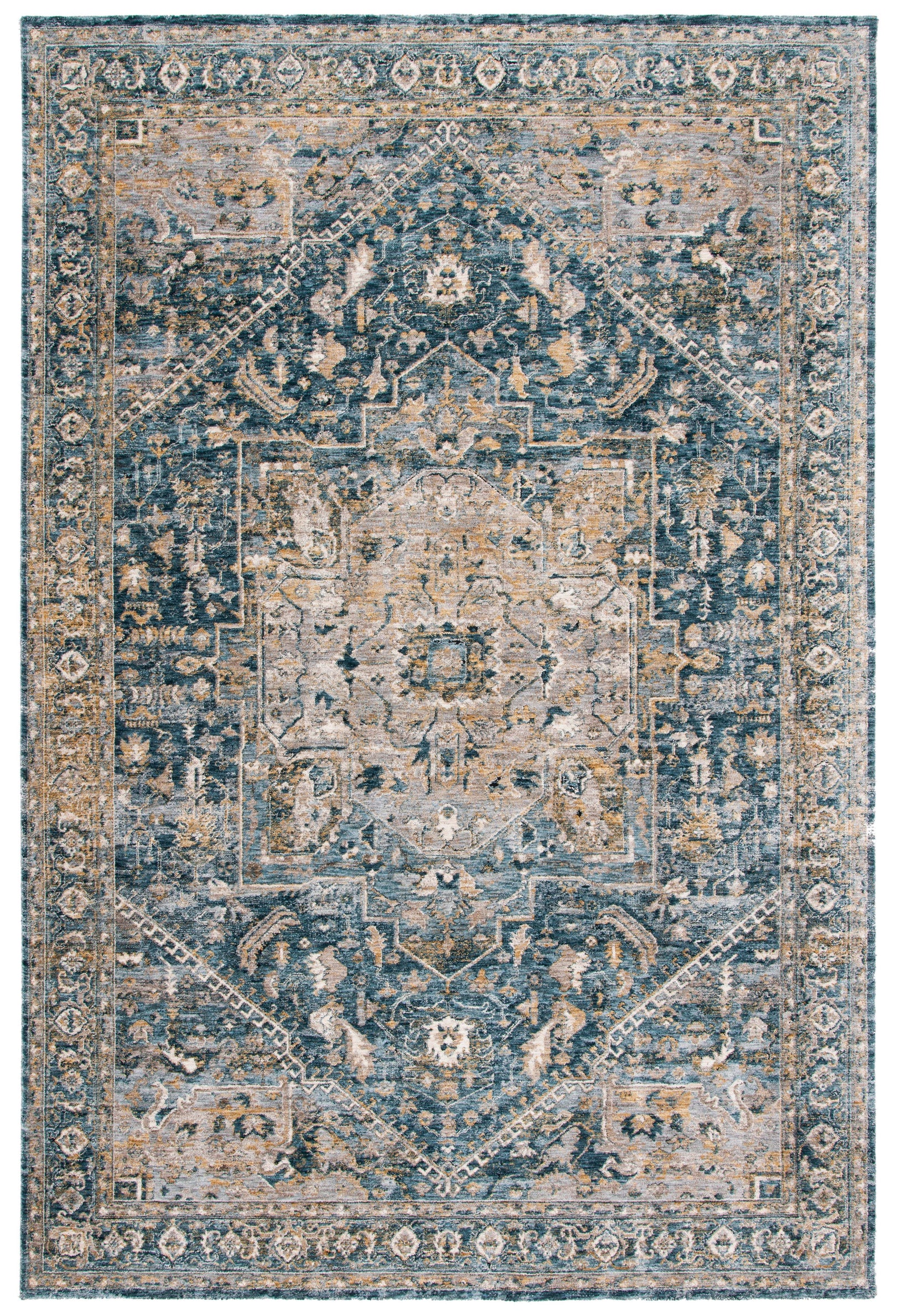 Safavieh Valencia 568 Rug, VAL568 - Blue / Gold