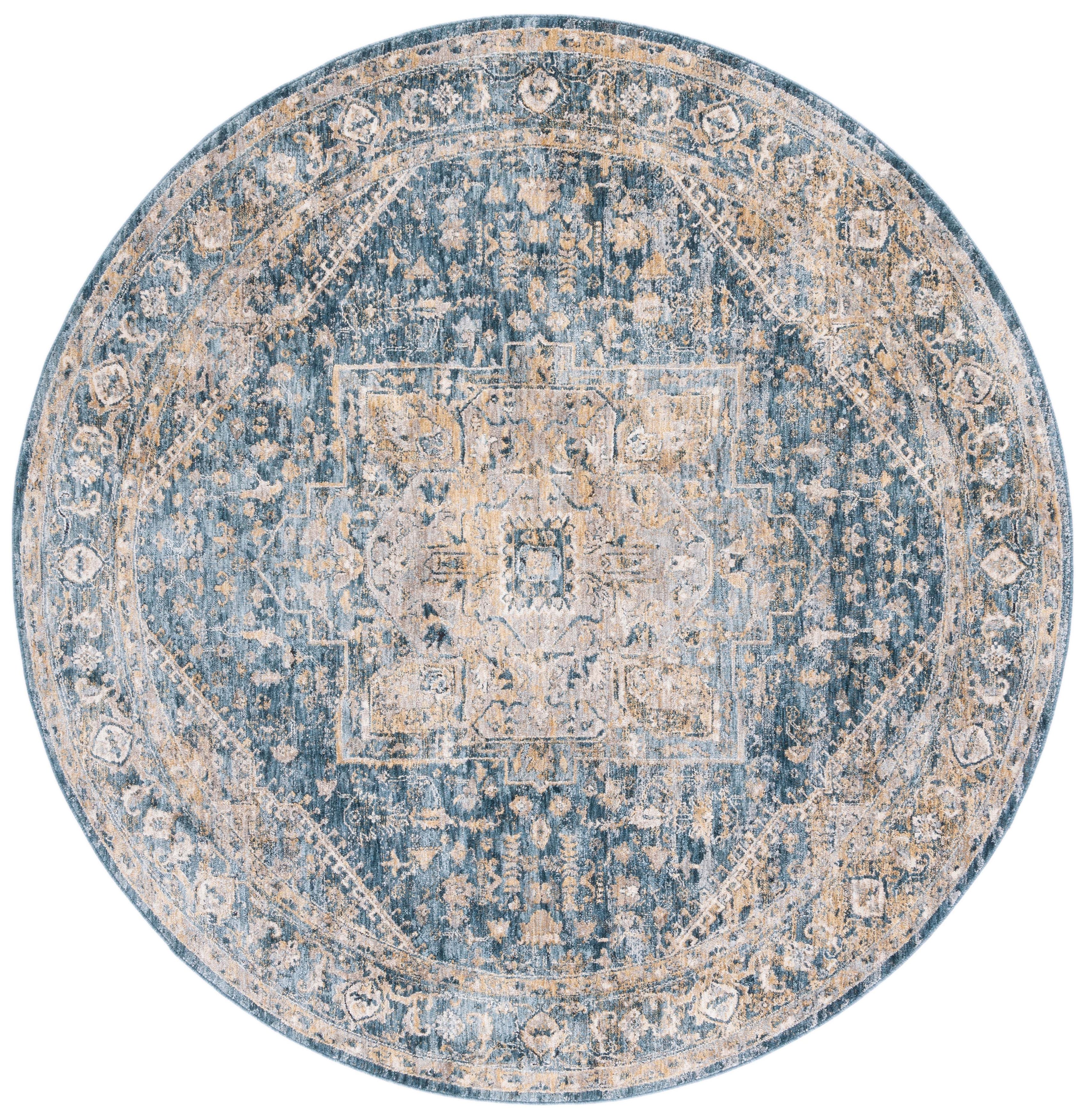 Safavieh Valencia 568 Rug, VAL568 - Blue / Gold