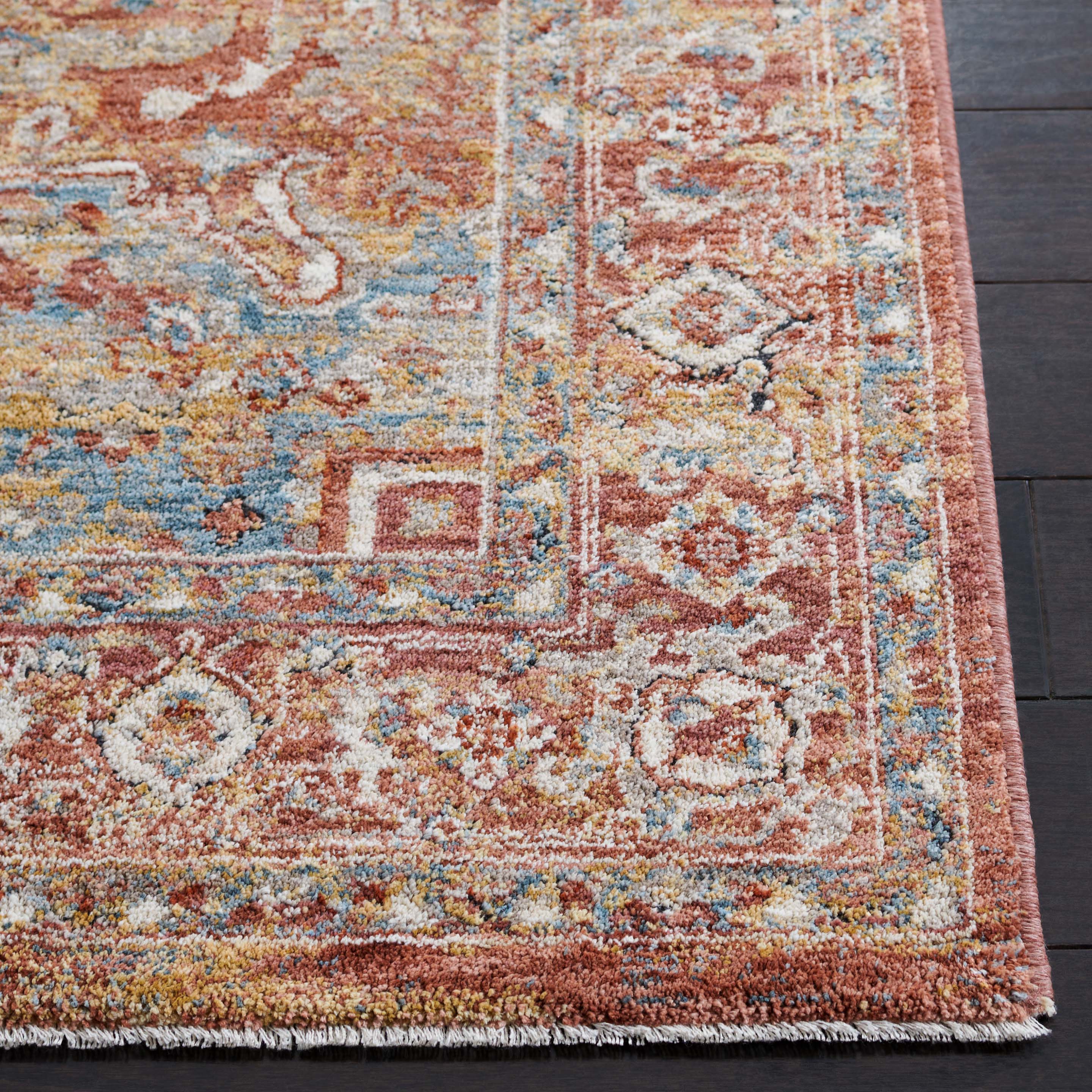 Safavieh Valencia 568 Rug, VAL568 - Rust / Beige Blue