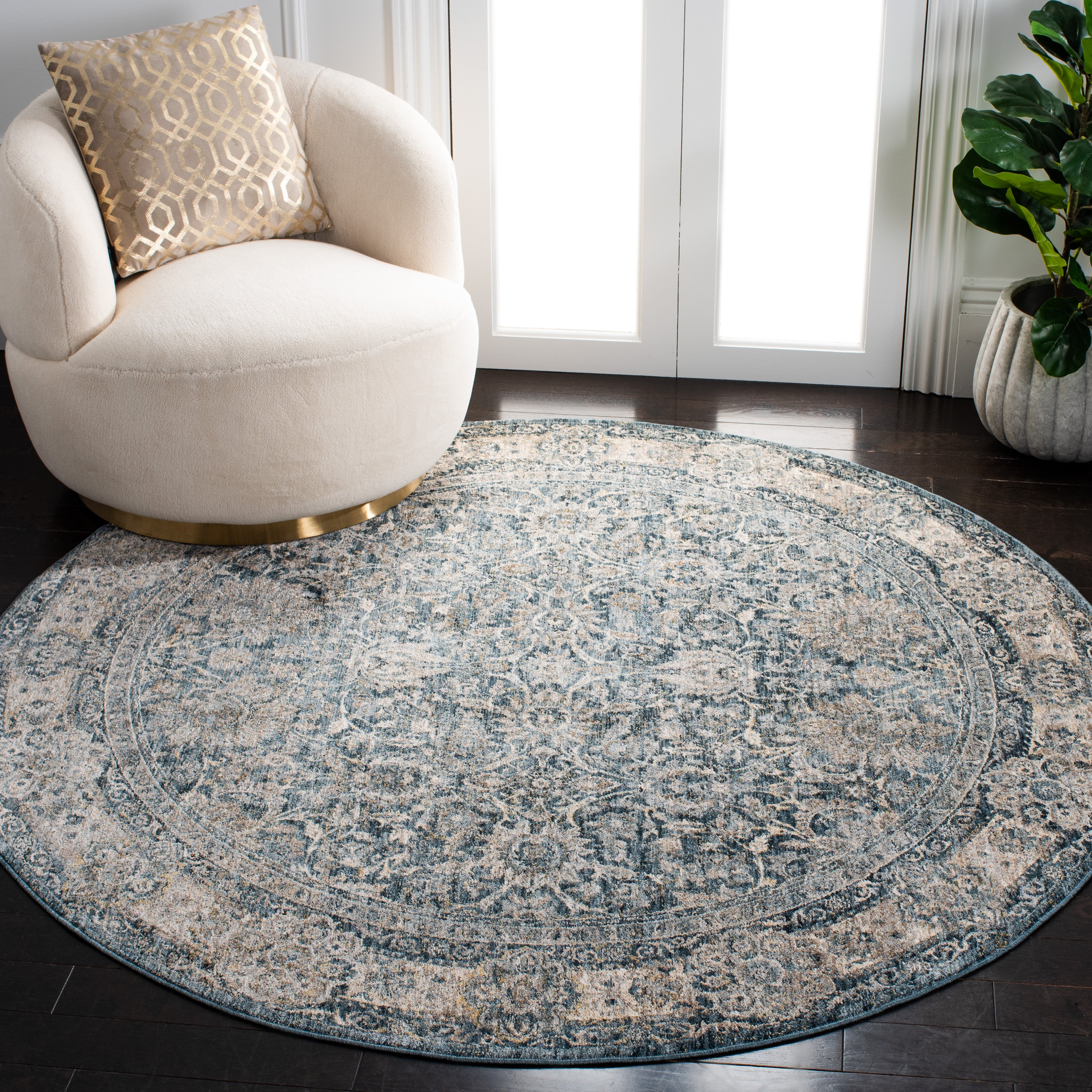 Safavieh Valencia 570 Rug, VAL570 - Blue / Beige