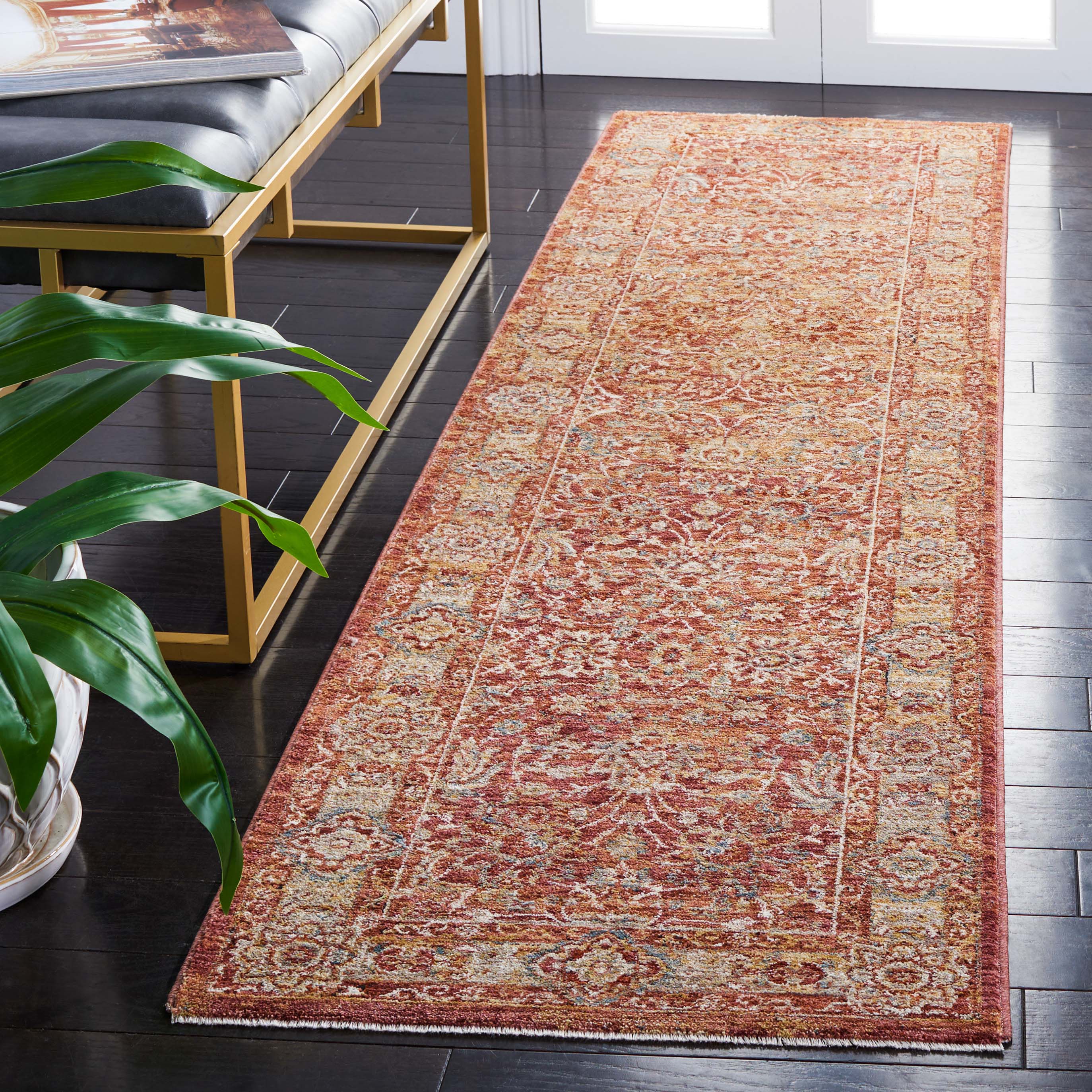 Safavieh Valencia 570 Rug, VAL570 - Rust / Teal