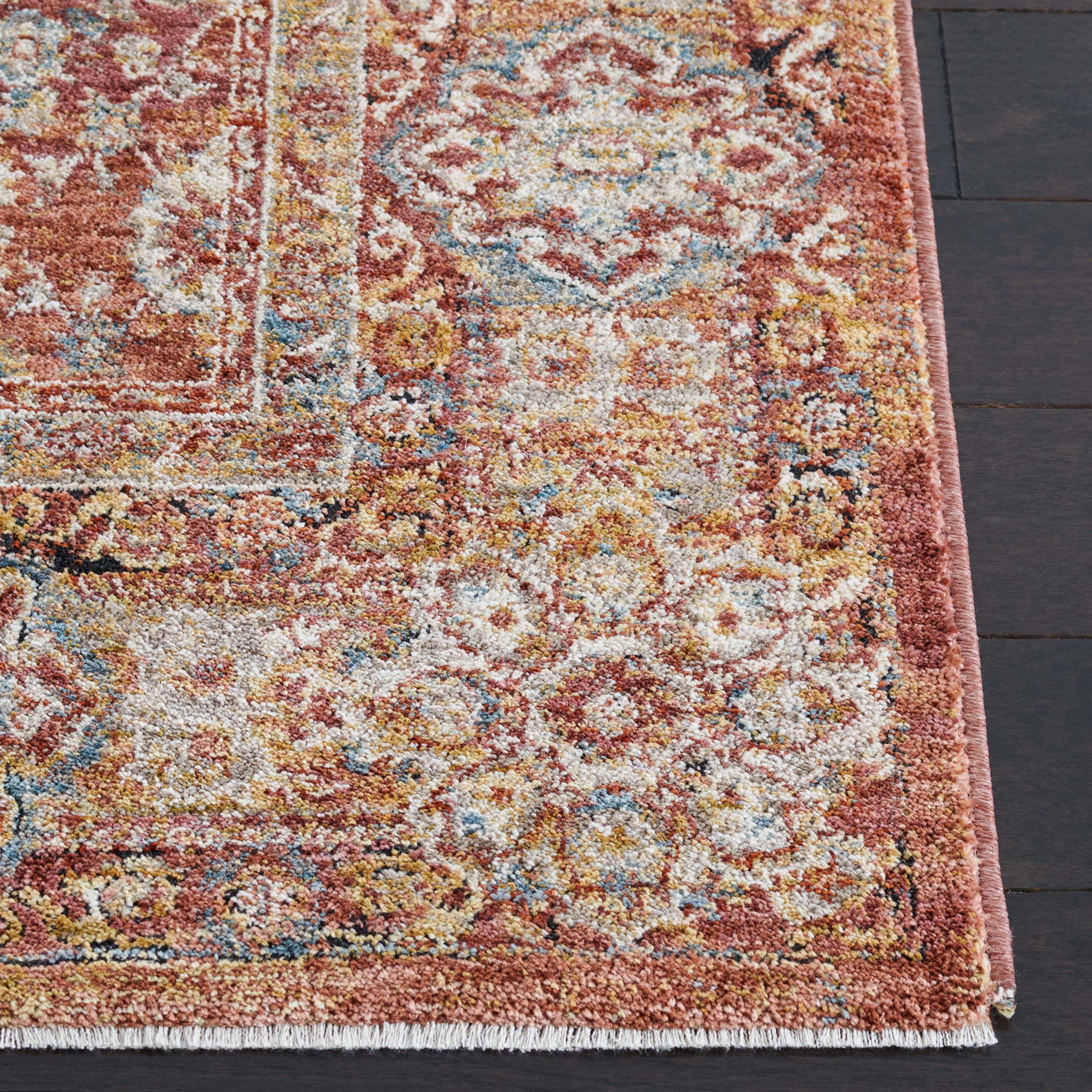 Safavieh Valencia 570 Rug, VAL570 - Rust / Teal