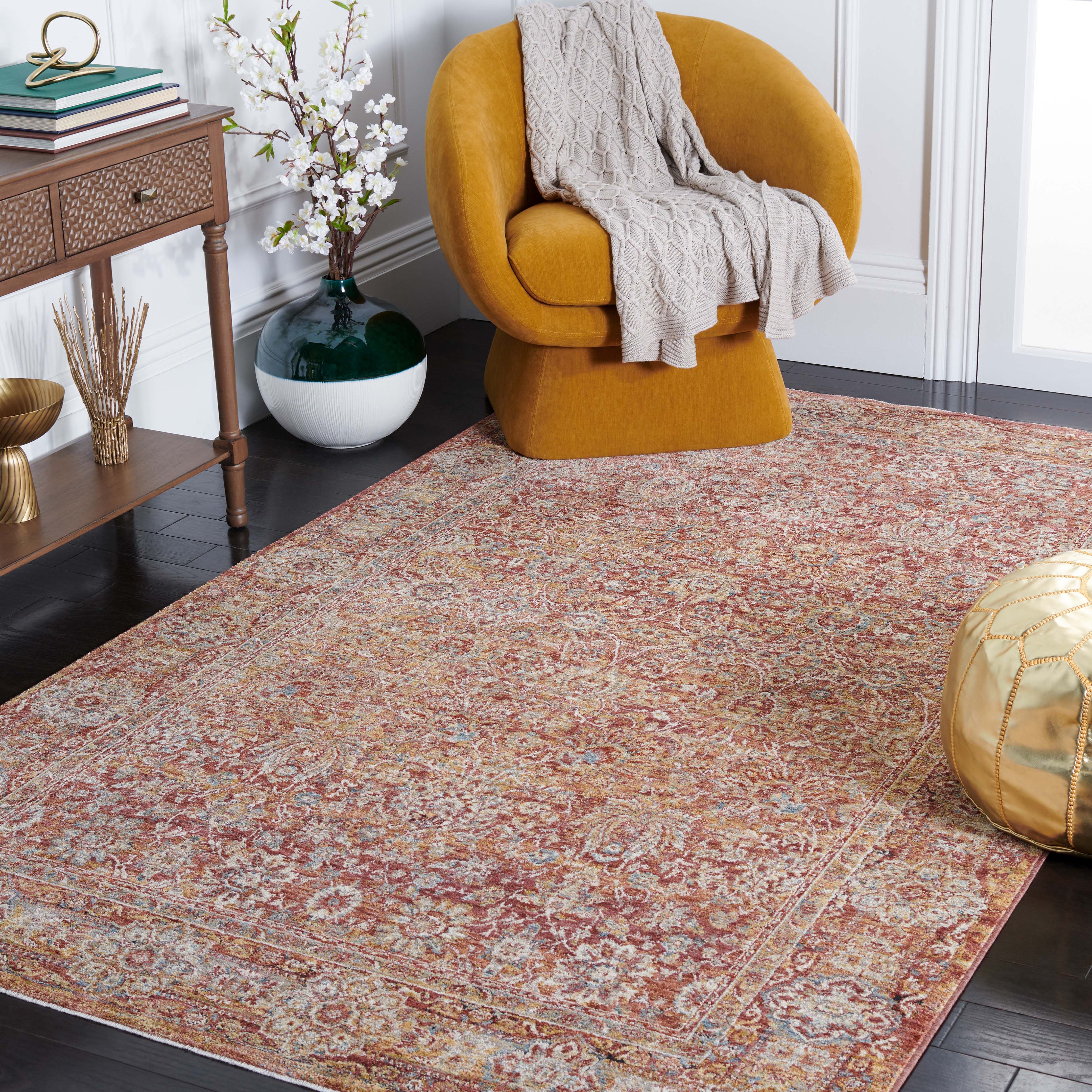 Safavieh Valencia 570 Rug, VAL570 - Rust / Teal