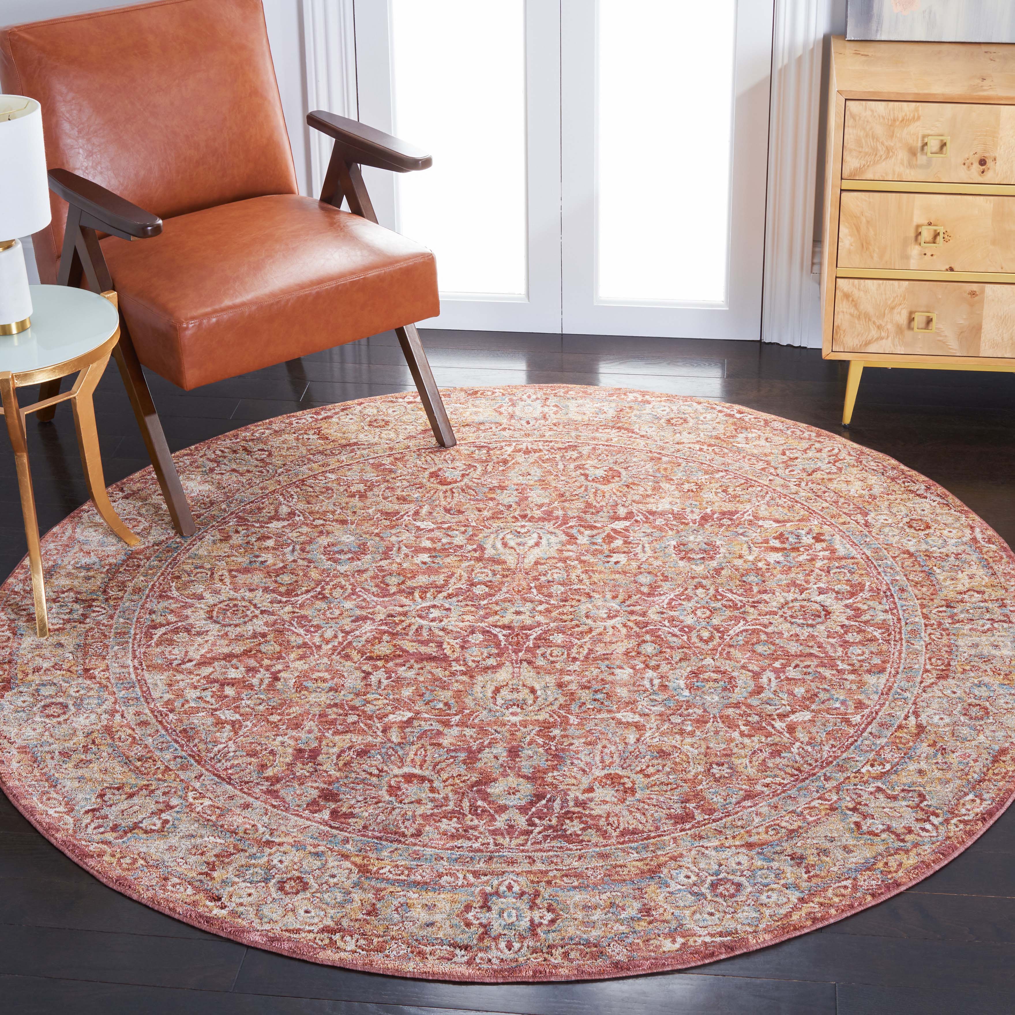 Safavieh Valencia 570 Rug, VAL570 - Rust / Teal