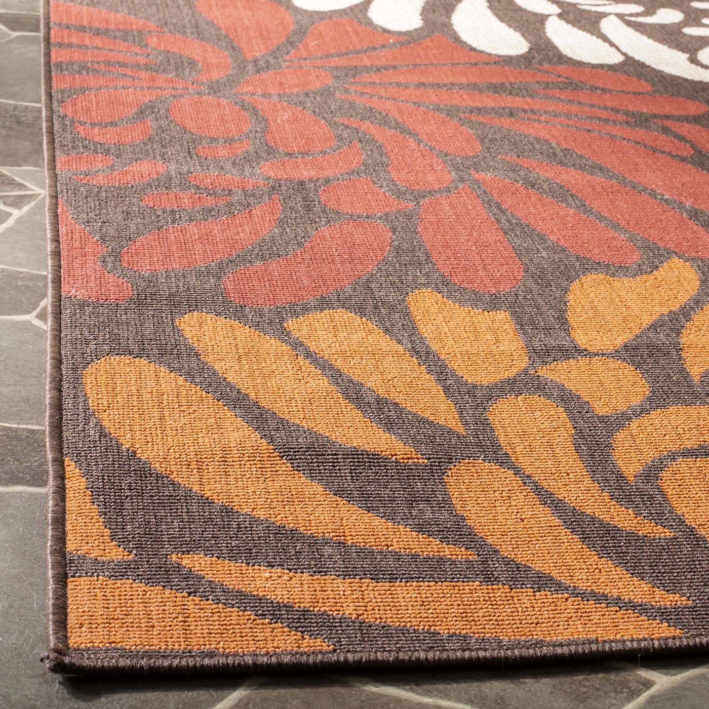 Safavieh Veranda 049 Rug, VER049 - Chocolate / Terracotta