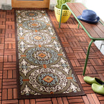 Safavieh Veranda 055 Rug, VER055 - Chocolate / Aqua