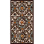 Safavieh Veranda 055 Rug, VER055 - Chocolate / Aqua