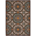 Safavieh Veranda 055 Rug, VER055 - Chocolate / Aqua