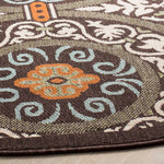 Safavieh Veranda 055 Rug, VER055 - Chocolate / Aqua