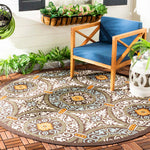 Safavieh Veranda 055 Rug, VER055 - Chocolate / Aqua