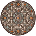 Safavieh Veranda 055 Rug, VER055 - Chocolate / Aqua