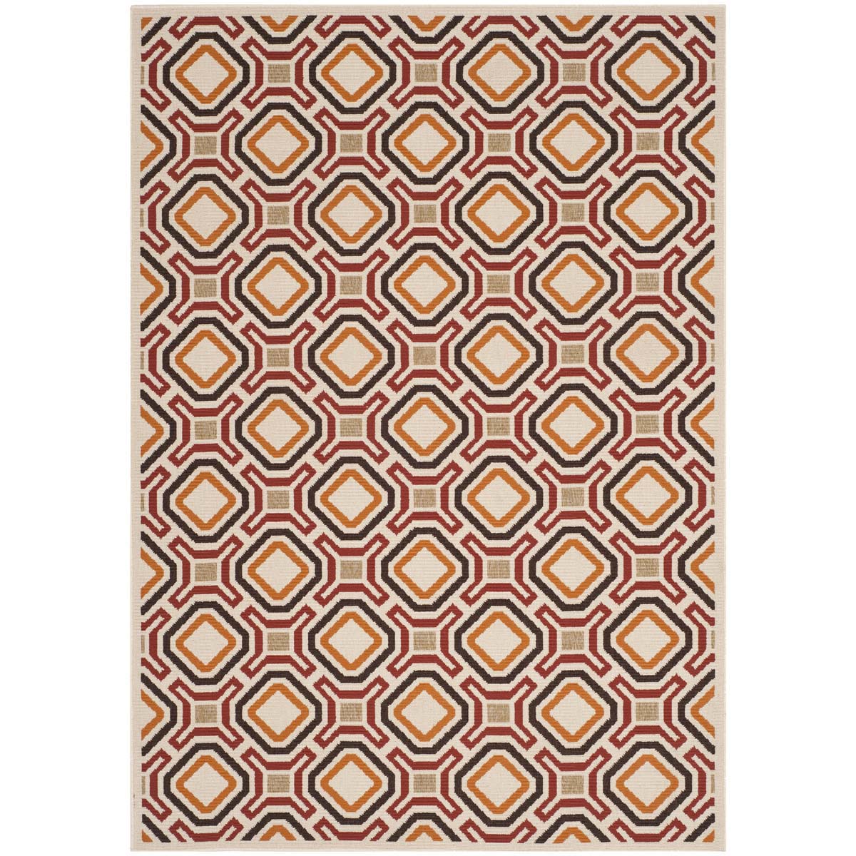 Safavieh Veranda 089 Rug, VER089 - Creme / Red