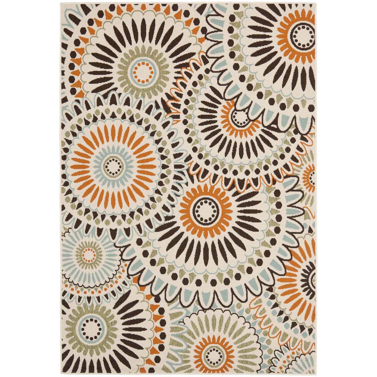 Safavieh Veranda 091 Rug, VER091 - Cream / Chocolate