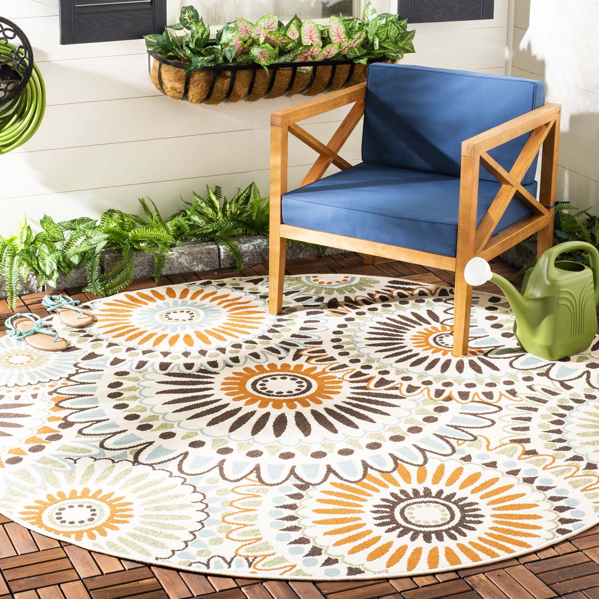 Safavieh Veranda 091 Rug, VER091 - Cream / Chocolate