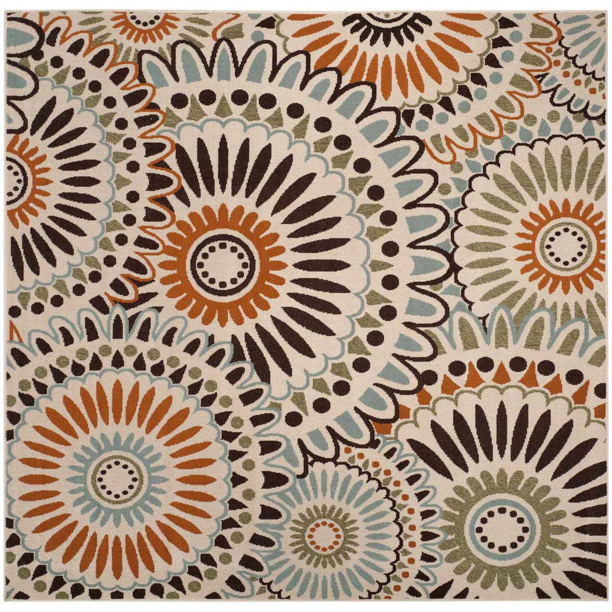 Safavieh Veranda 091 Rug, VER091 - Cream / Chocolate