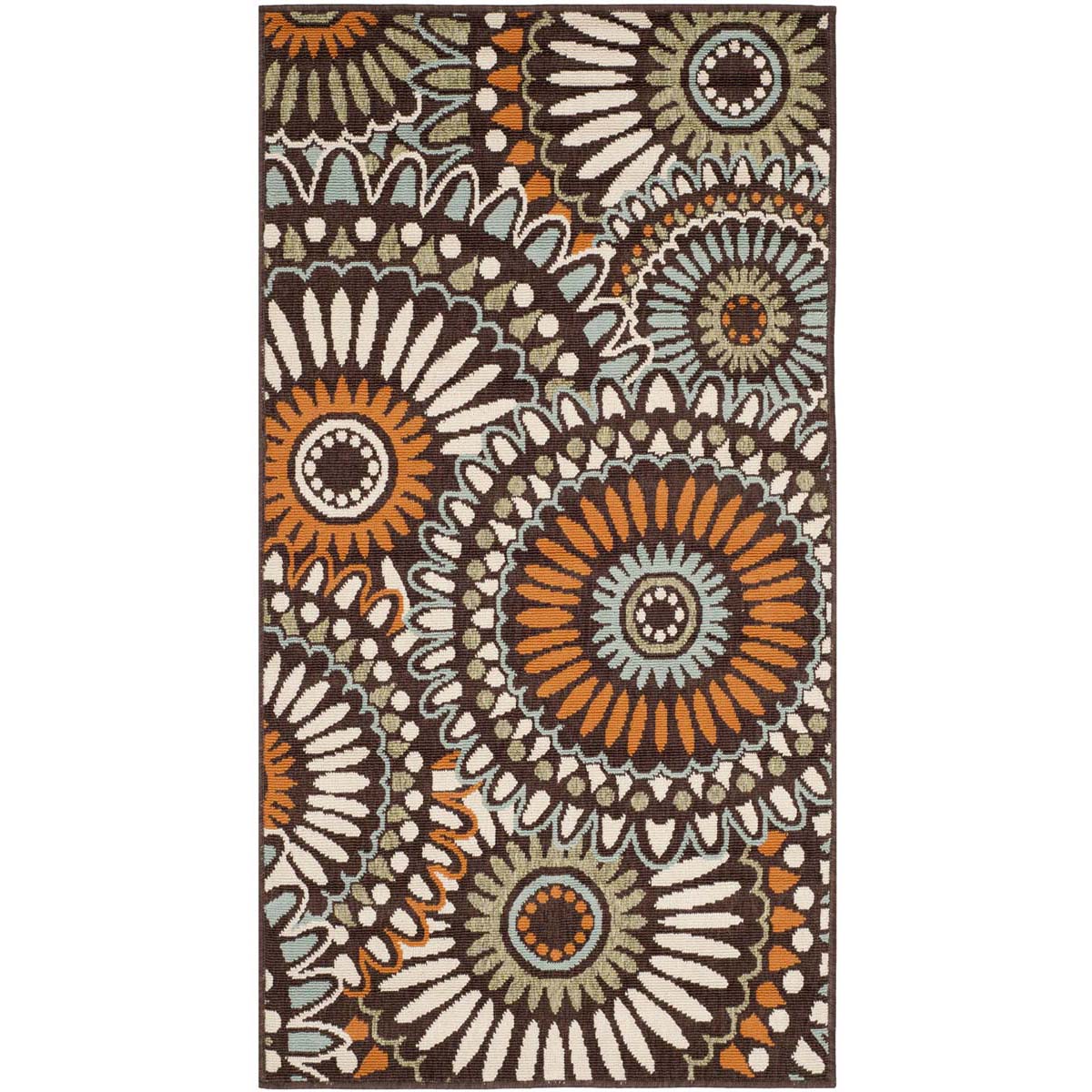 Safavieh Veranda 091 Rug, VER091 - Chocolate / Terracotta