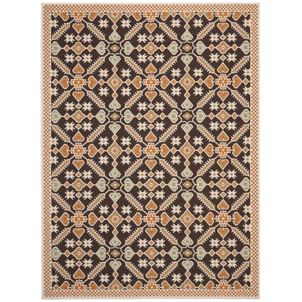 Safavieh Veranda 098 Rug, VER098 - Chocolate / Terracotta