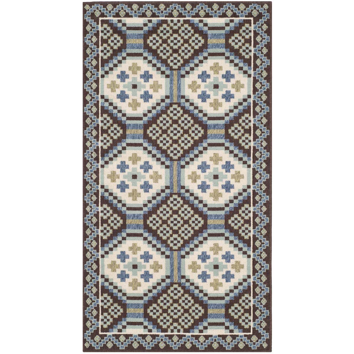 Safavieh Veranda 100 Rug, VER100 - Blue / Chocolate