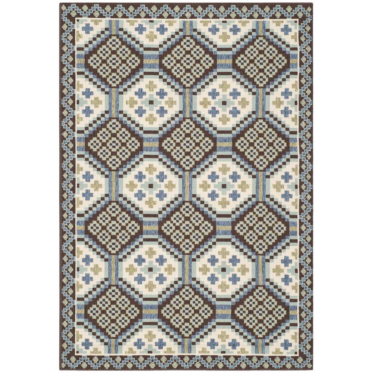 Safavieh Veranda 100 Rug, VER100 - Blue / Chocolate