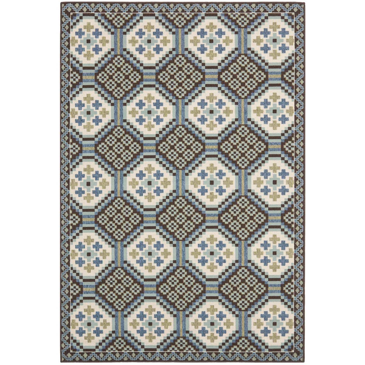 Safavieh Veranda 100 Rug, VER100 - Blue / Chocolate