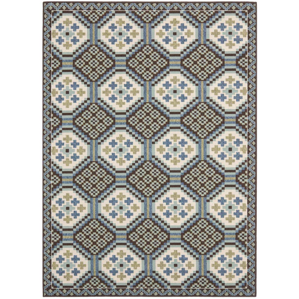 Safavieh Veranda 100 Rug, VER100 - Blue / Chocolate