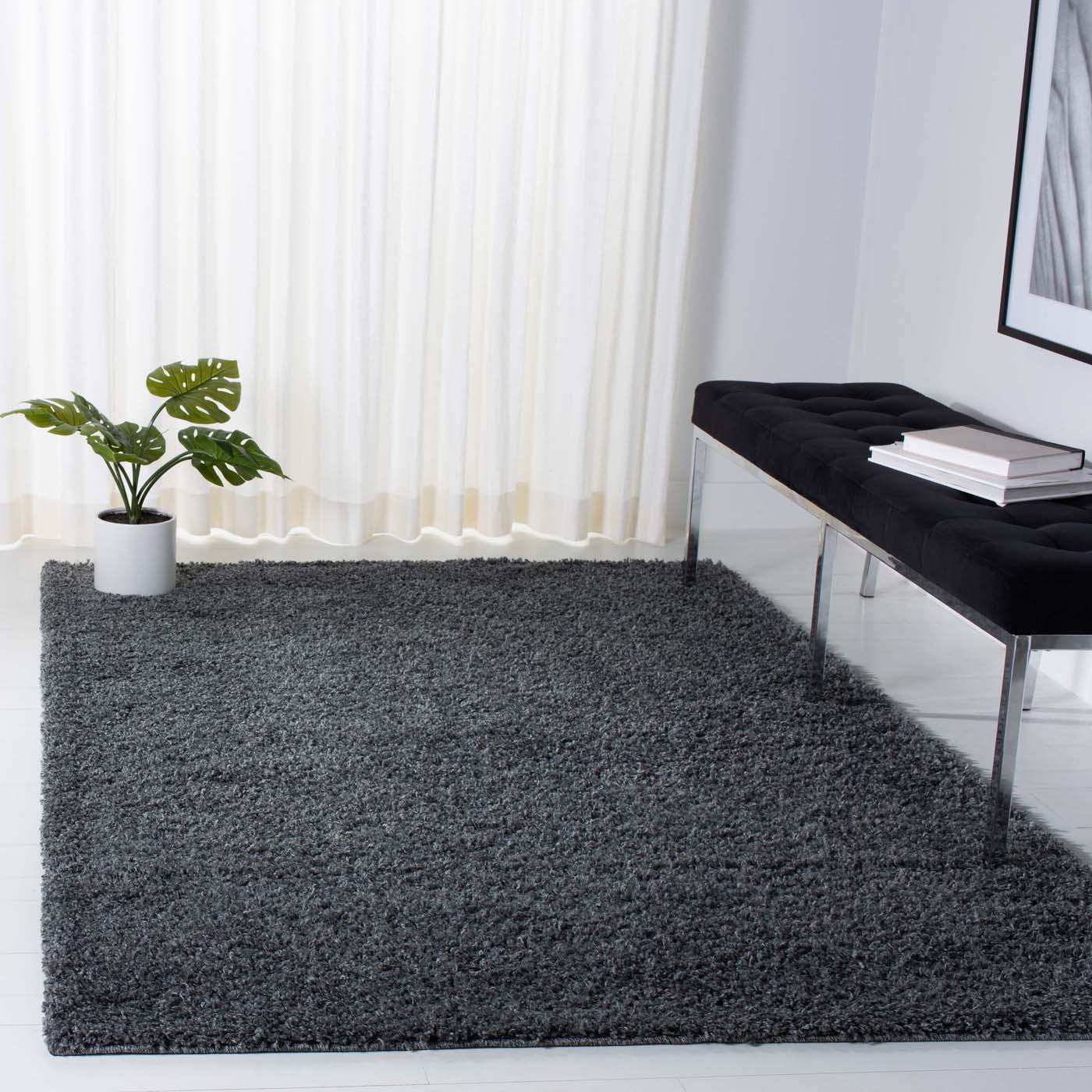 Safavieh Venus Shag 520 Rug, VNS520 - Dark Grey