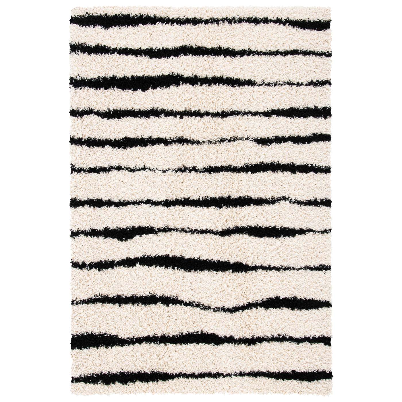 Safavieh Venus Shag 603 Rug, VNS603 - Ivory / Black