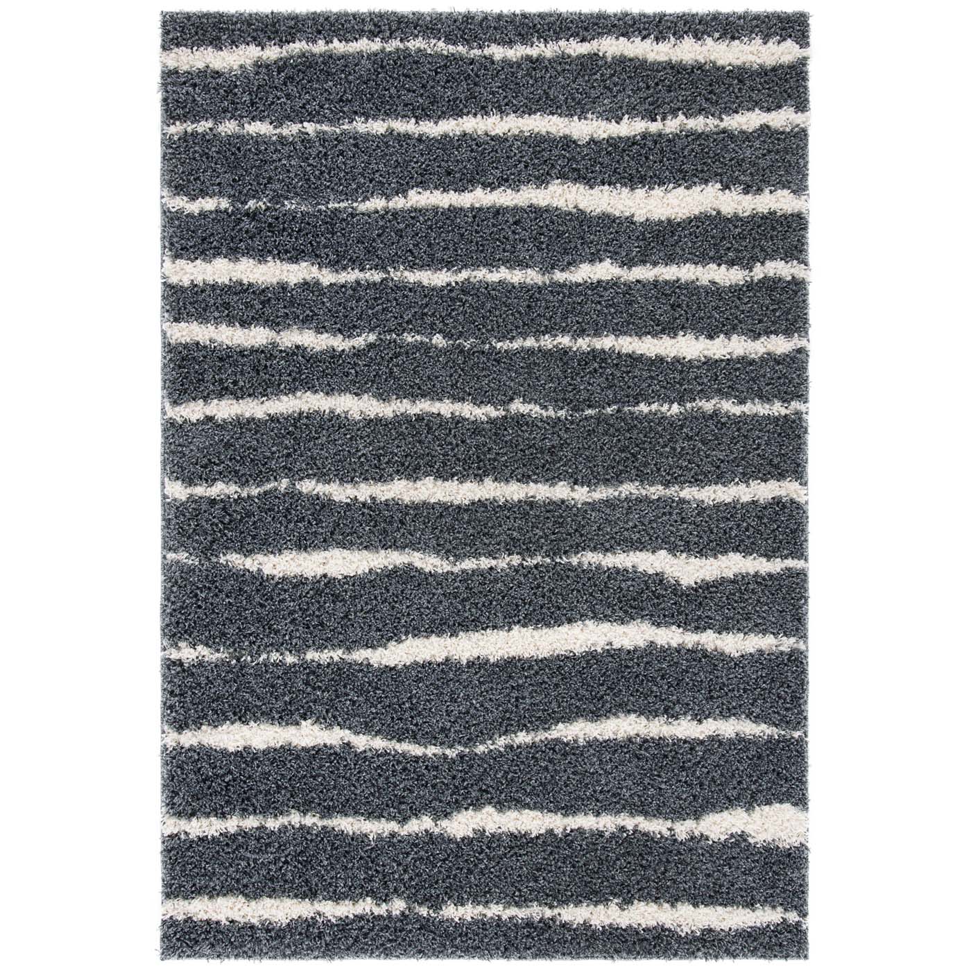 Safavieh Venus Shag 603 Rug, VNS603 - Dark Grey / Ivory