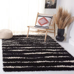 Safavieh Venus Shag 603 Rug, VNS603 - Black / Ivory