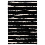 Safavieh Venus Shag 603 Rug, VNS603 - Black / Ivory