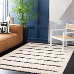 Safavieh Venus Shag 604 Rug, VNS604 - Ivory / Black