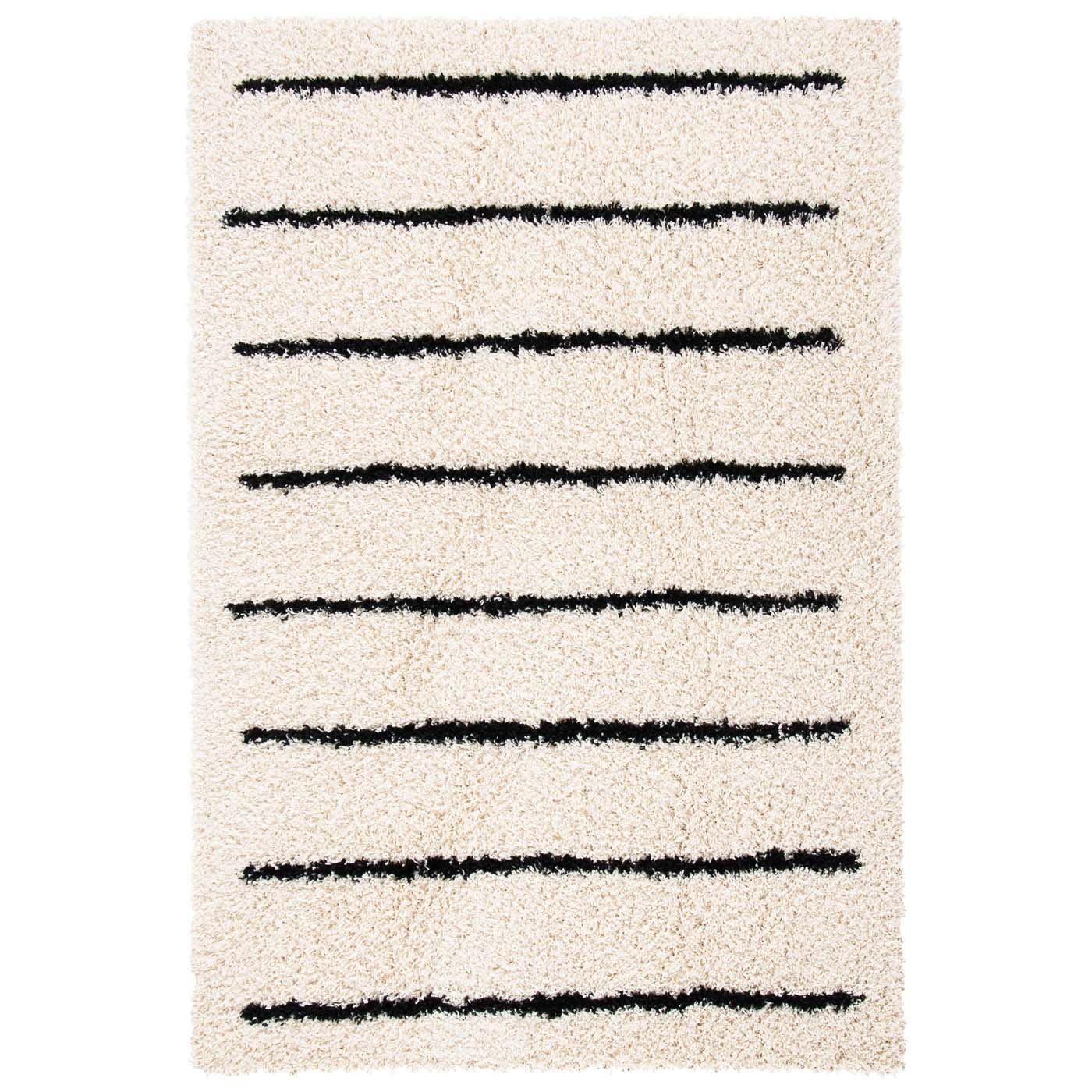 Safavieh Venus Shag 604 Rug, VNS604 - Ivory / Black