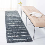 Safavieh Venus Shag 604 Rug, VNS604 - Dark Grey / Ivory