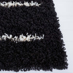 Safavieh Venus Shag 604 Rug, VNS604 - Black / Ivory