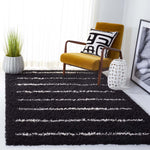 Safavieh Venus Shag 604 Rug, VNS604 - Black / Ivory