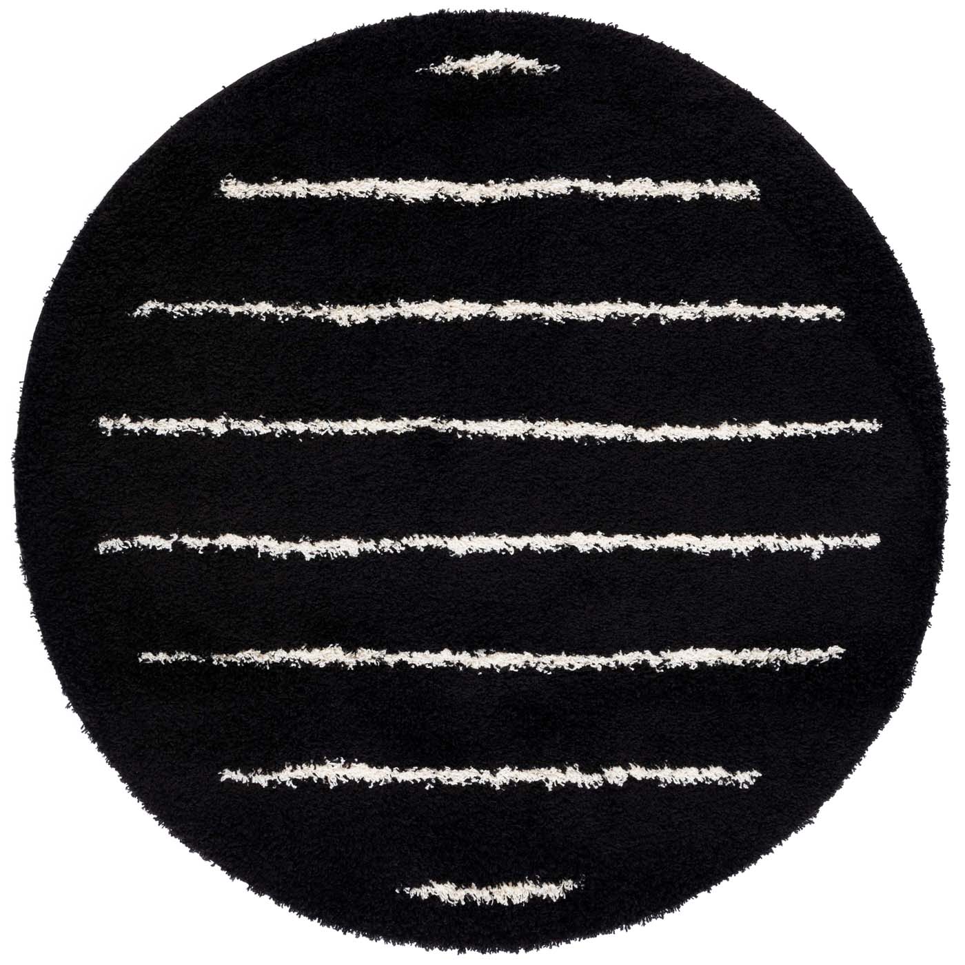 Safavieh Venus Shag 604 Rug, VNS604 - Black / Ivory