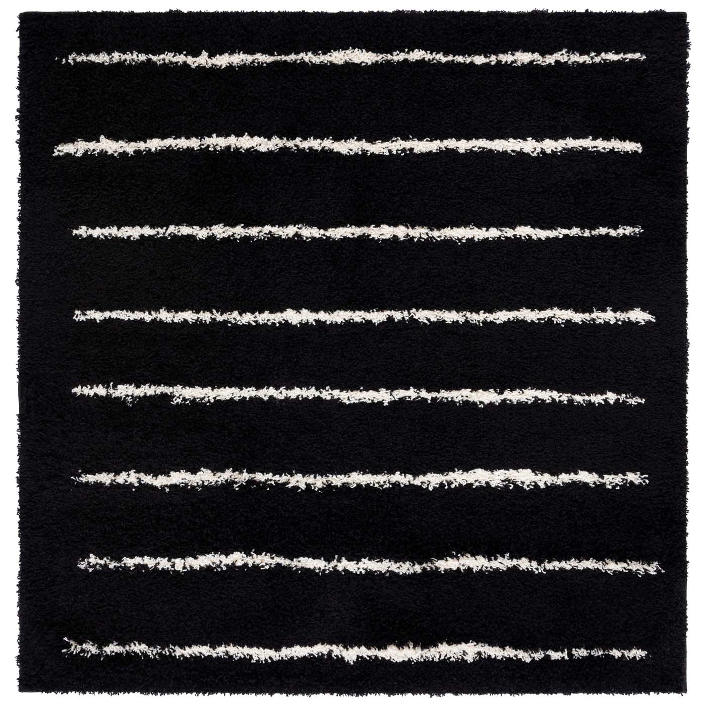 Safavieh Venus Shag 604 Rug, VNS604 - Black / Ivory