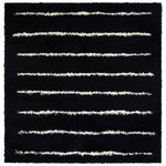 Safavieh Venus Shag 604 Rug, VNS604 - Black / Ivory