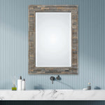 Decor Market Mirror - Distressed Charcoal Blue