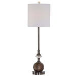 Decor Market Table Lamp Brushed Nickel And Crystal Accents
