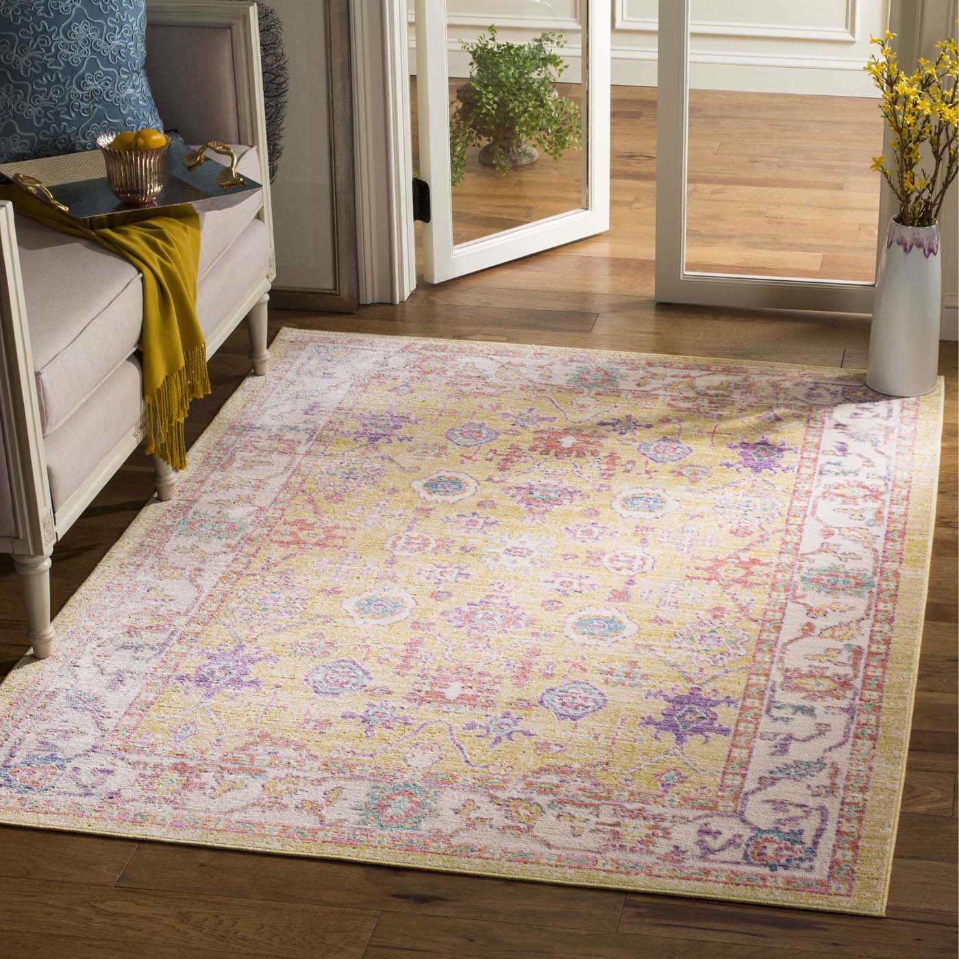 Safavieh Windsor 313 Rug, WDS313 - Gold / Lavender